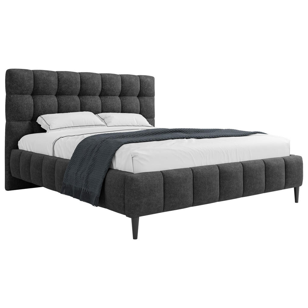 MID.YOU ČALÚNENÁ POSTEĽ, 180/200 cm, antracitová