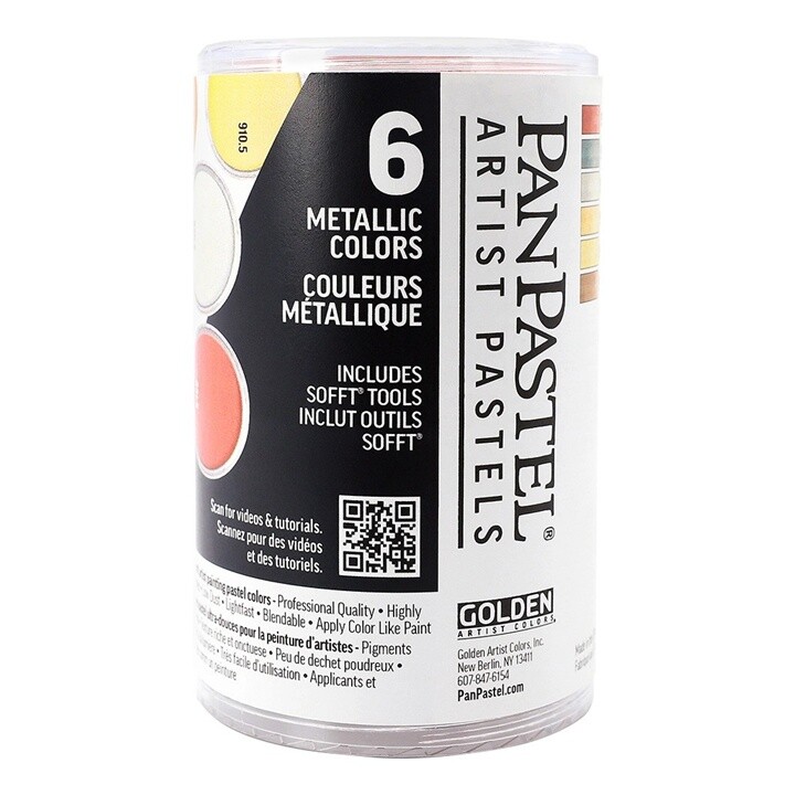 PanPastel sada metalických pastelov Golden - 6 ks