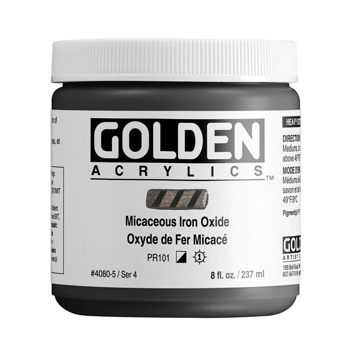 Akrylová farba GOLDEN Heavy Body Micaceous iron oxide 118 ml | Various Colors