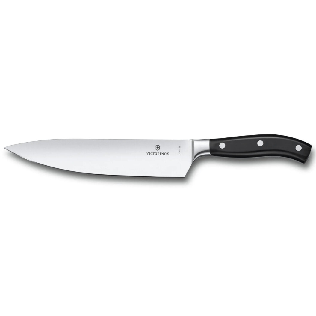 Kuchársky nôž Victorinox 7.7403.22G Grand Maître Wood 22 cm - strieborný-hnedý