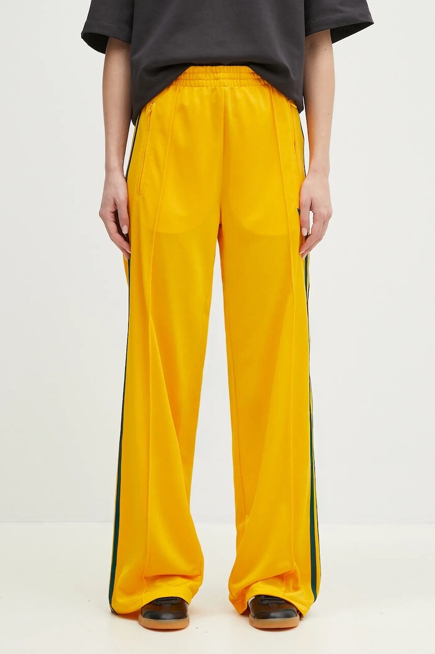 Tepláky adidas Originals Firebird dámske, žltá farba, s nášivkou, JP2316