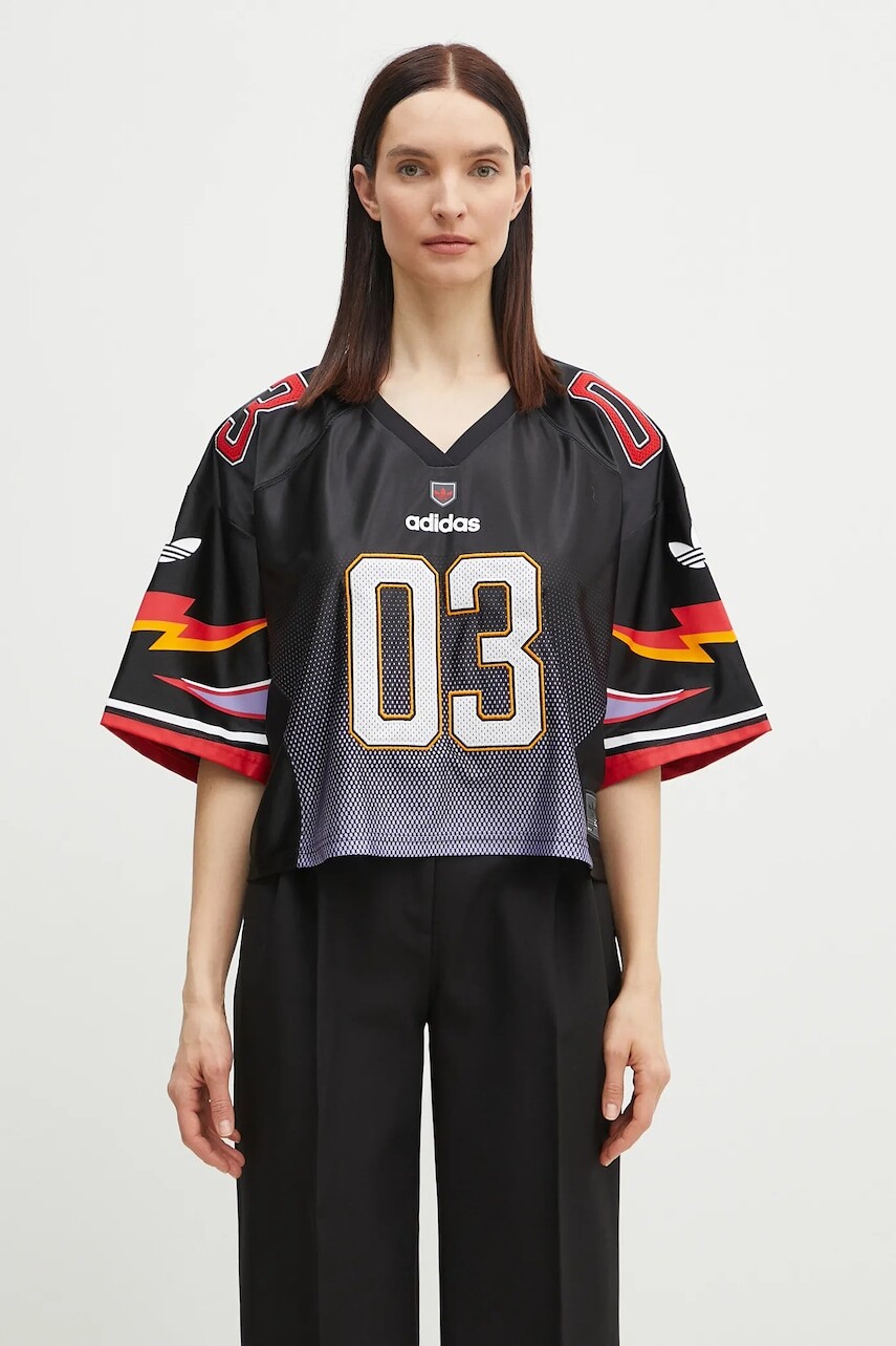 Tričko adidas Originals SS JERSEY dámske, čierna farba, JX9217