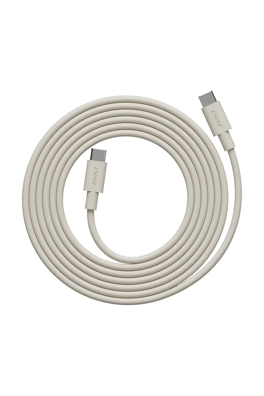 Usb nabíjací kábel Avolt Cable 1 / USB-C to USB-C / 2 m béžová farba