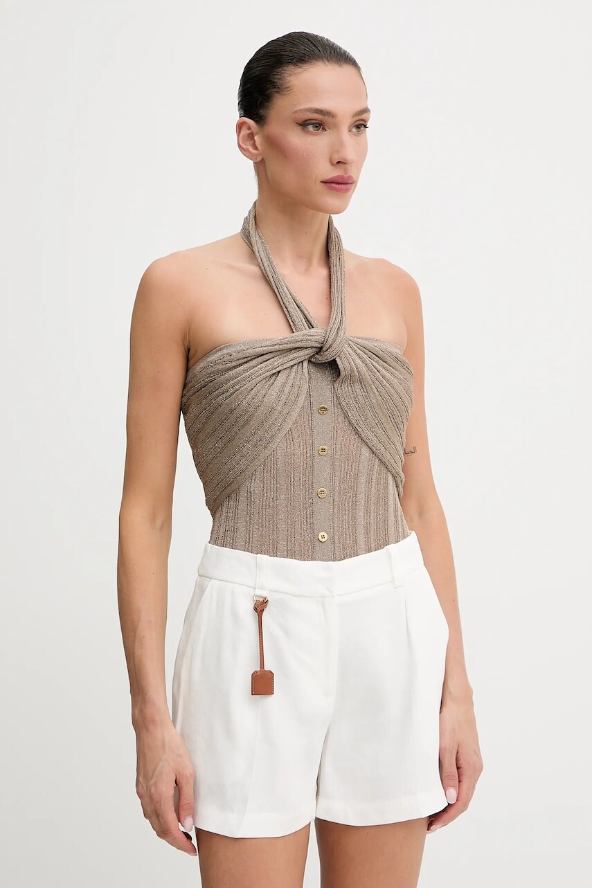 Top Marciano Guess GIA zelená farba, holý chrbát, 5GGR16 5811Z