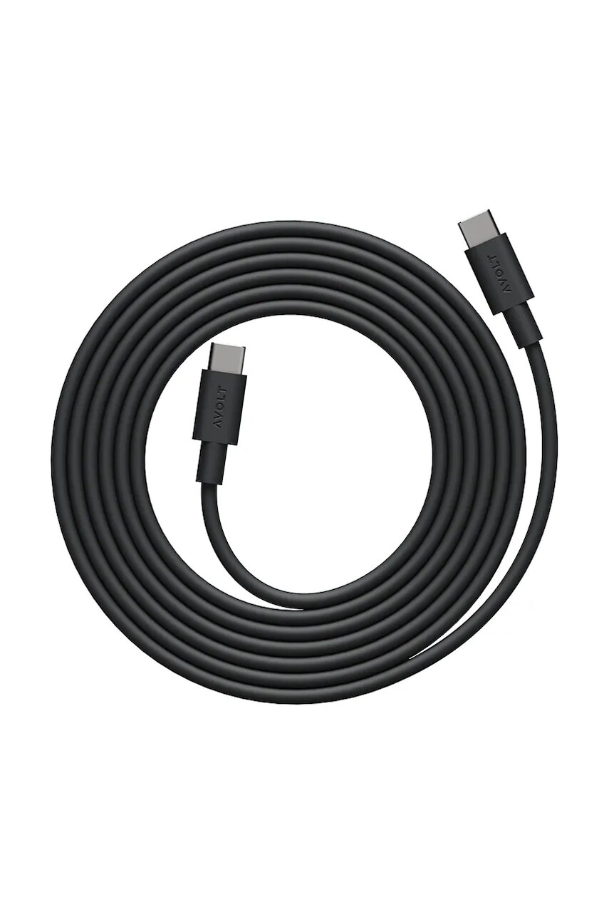 Usb nabíjací kábel Avolt Cable 1, / USB-C to USB-C / 2 m čierna farba