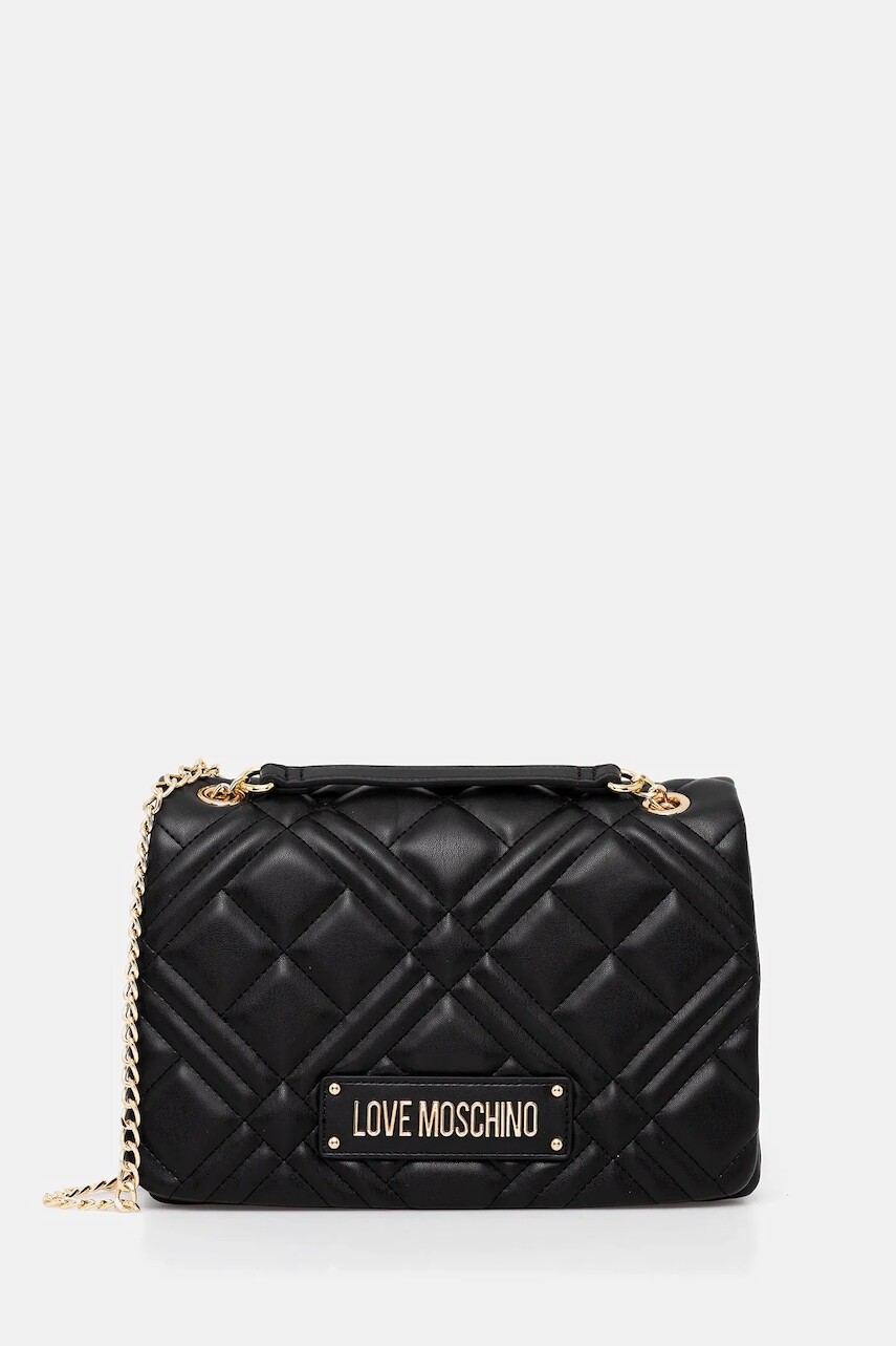 Kabelka Love Moschino čierna farba, JC4153PP0MLA0000