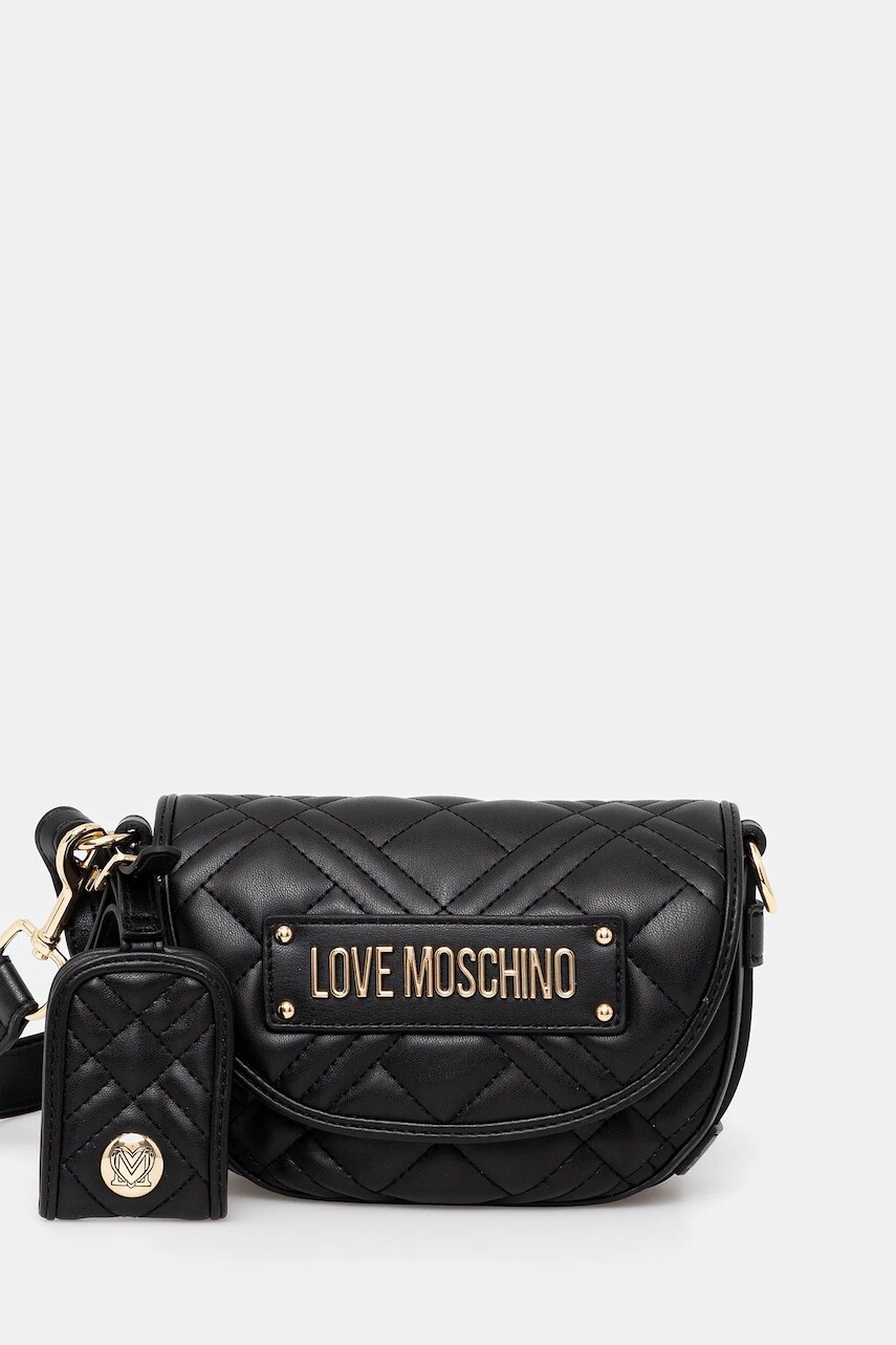 Kabelka Love Moschino čierna farba, JC4209PP0MLA0000
