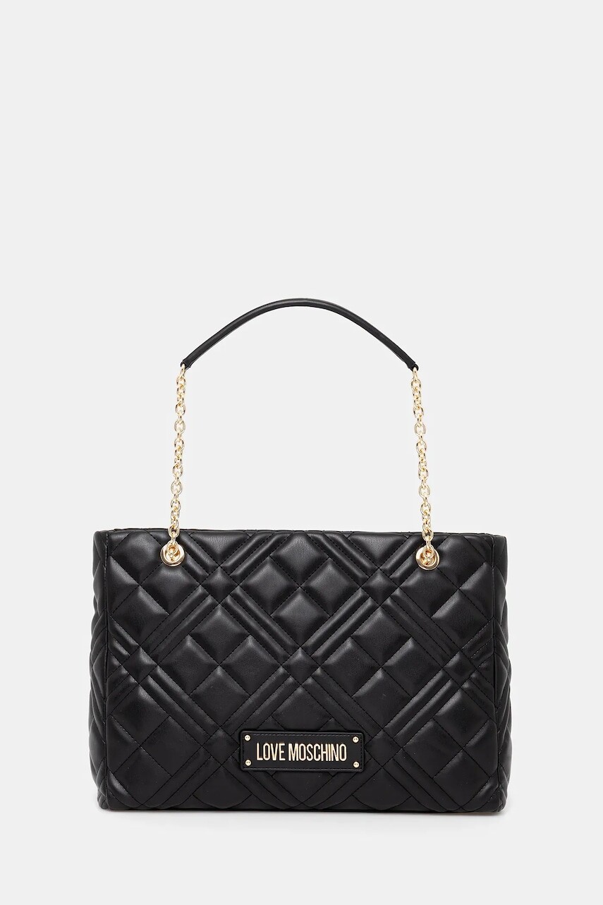 Kabelka Love Moschino čierna farba, JC4145PP0MLA0000