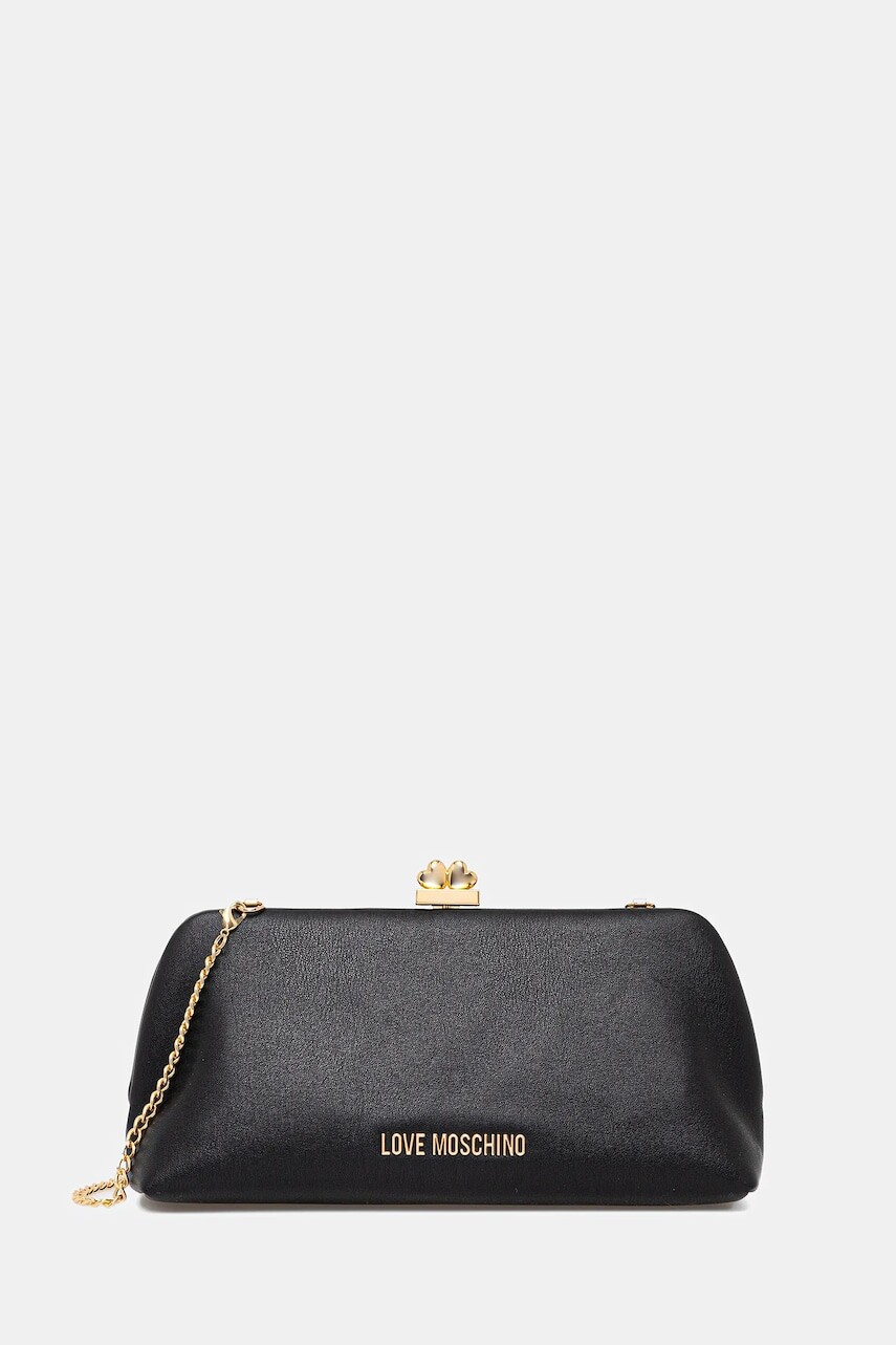 Listová kabelka Love Moschino čierna farba, JC4287PP0MKP0000
