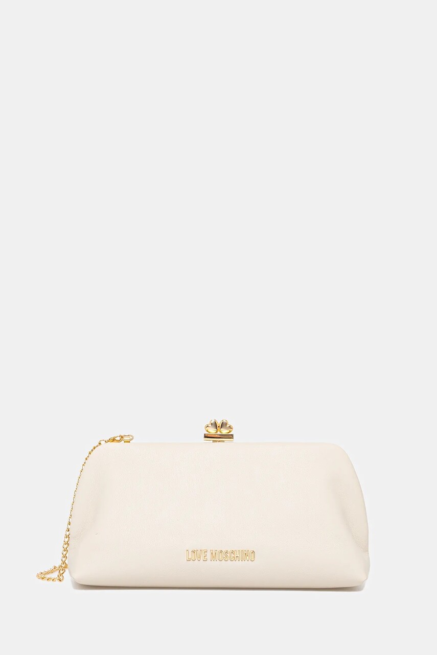 Listová kabelka Love Moschino béžová farba, JC4287PP0MKP0110