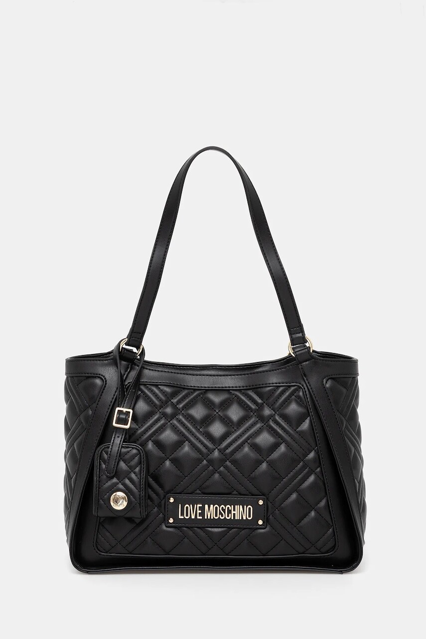 Kabelka Love Moschino čierna farba, JC4206PP0MLA0000