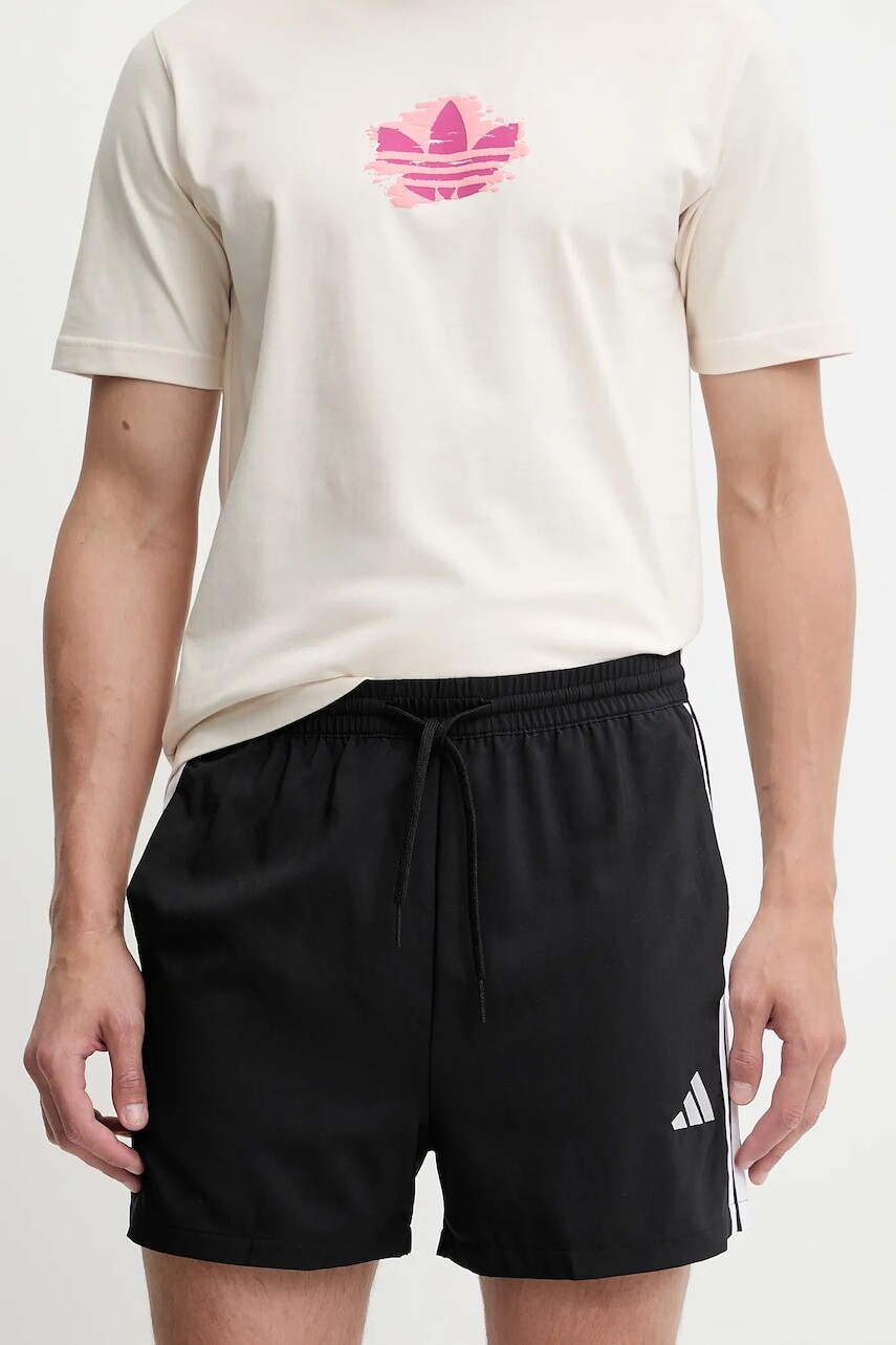 Šortky adidas Essentials 3-Stripes Chelsea čierna farba, IM7850