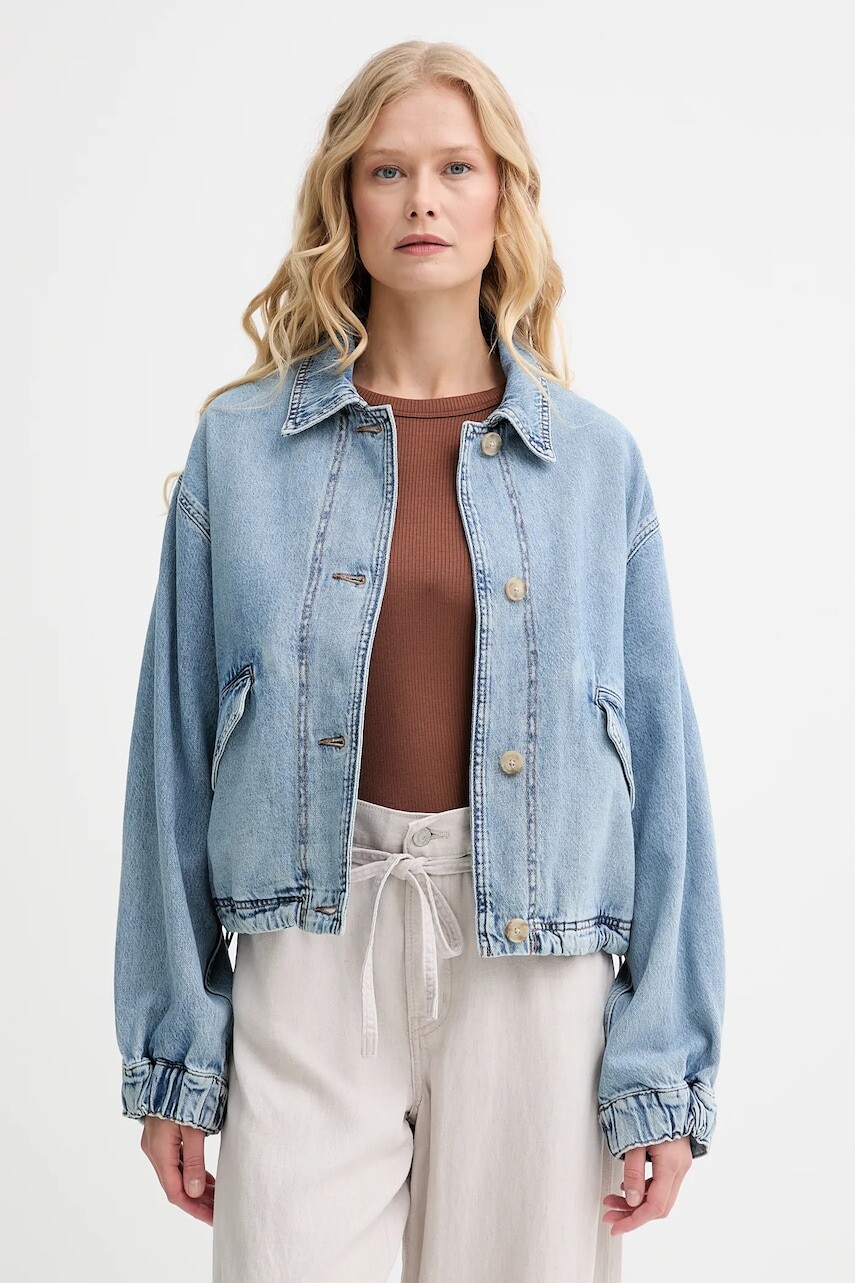 Rifľová bunda Levi's JANIS UTILITY JACKET prechodná, 001FV