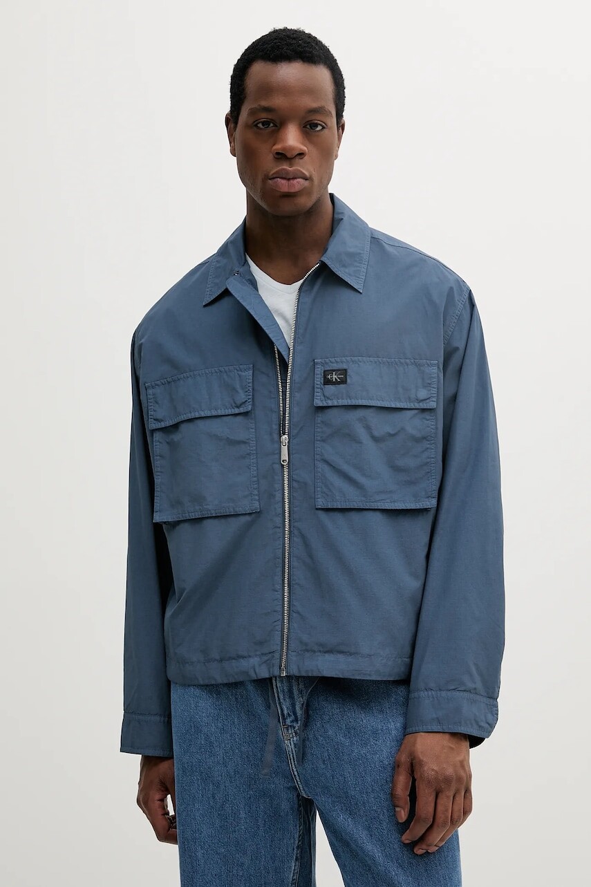 Bunda Calvin Klein Jeans prechodná, oversize, J30J327255