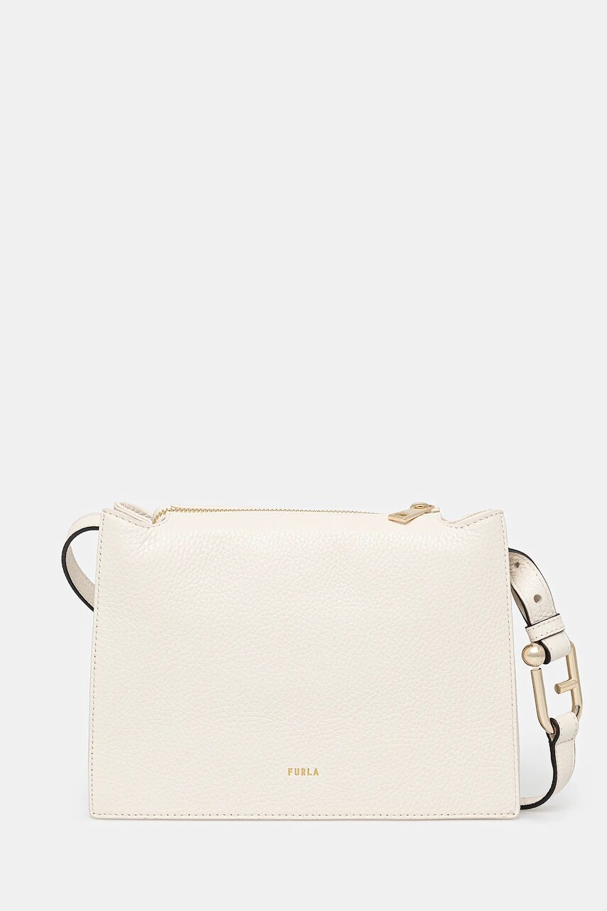 Kožená kabelka Furla béžová farba, WB01275.HSF000.PNN001007