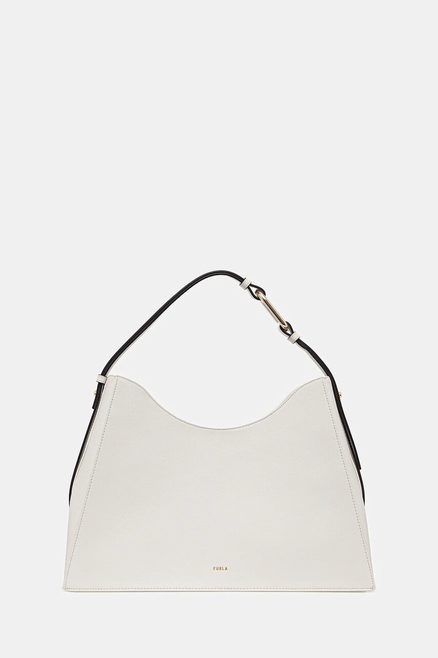 Kožená kabelka Furla šedá farba, WB01246.BX2045.1704S1007