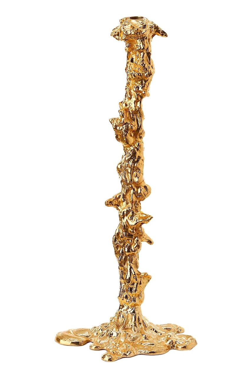 Dekoračný svietnik Pols Potten Drip gold XXL žltá farba