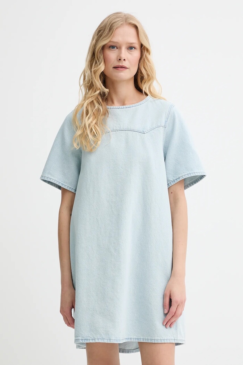 Rifľové šaty Levi's DENIM TEE DRESS mini, áčkový strih, 001WD