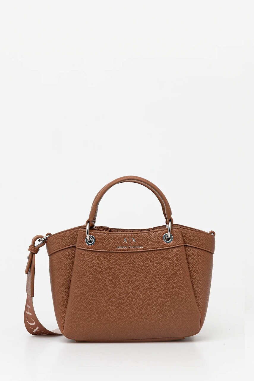 Kabelka Armani Exchange hnedá farba, 942927 CC783