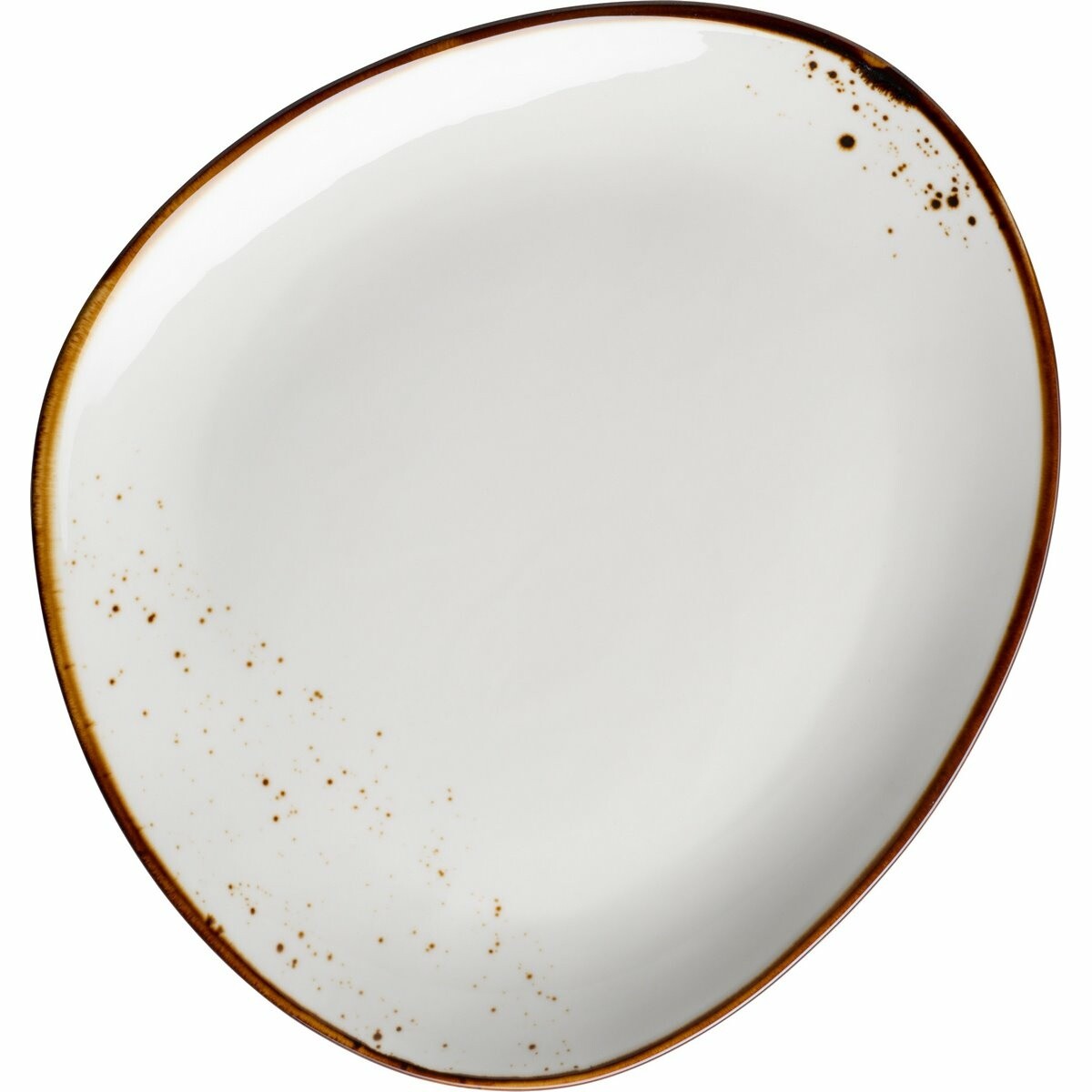Mäser Oválny tanier Pintar Biele hnedé bodky 26 x23 cm, S