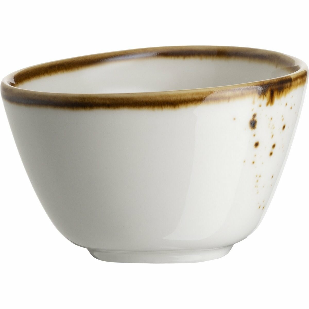 Mäser Oválna miska Pintar Biele hnedé bodky 7 x 6cm, S