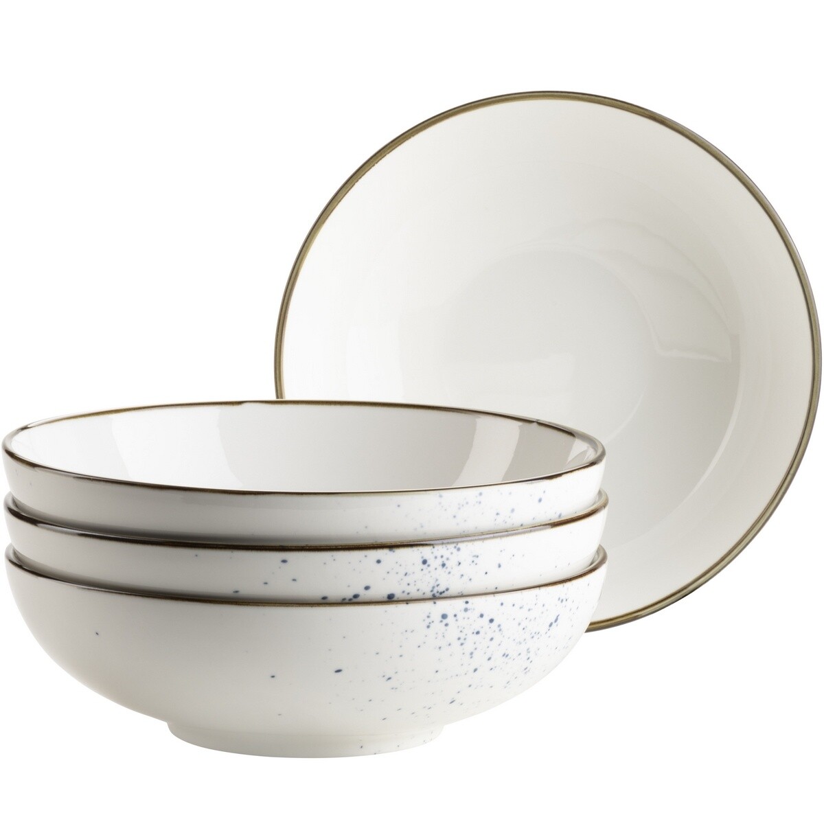 Mäser 4-dielna súprava misiek Pintar White modré bodky 22 cm