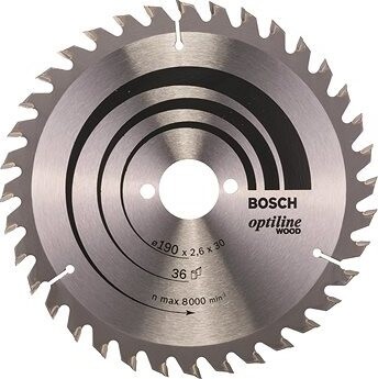 Bosch Pílový kotúč Optiline Wood 190 × 30 × 2,6 mm, 36 2.608.640.616