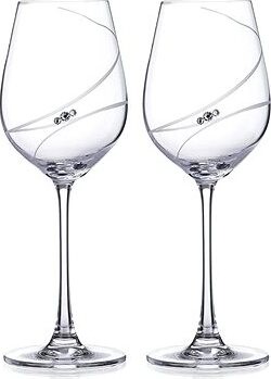 Diamante poháre na biele víno Atlantis s kamienkami Swarovski 400 ml 2 ks