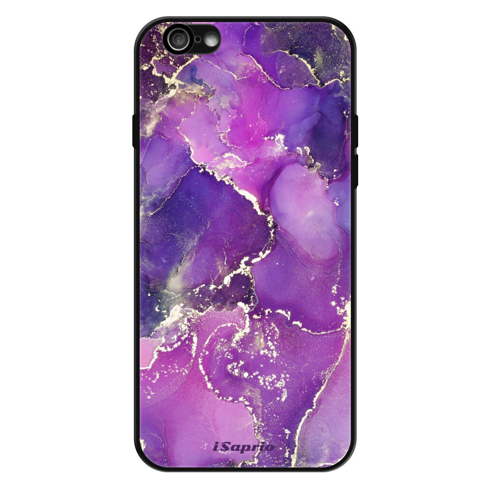 Lesklé puzdro Exclusive iSaprio - Purple Marble 10 - iPhone 6/6S