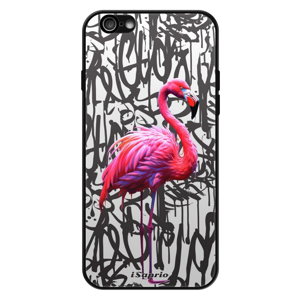 Lesklé puzdro Exclusive iSaprio - Flamingo Graffiti - iPhone 6/6S