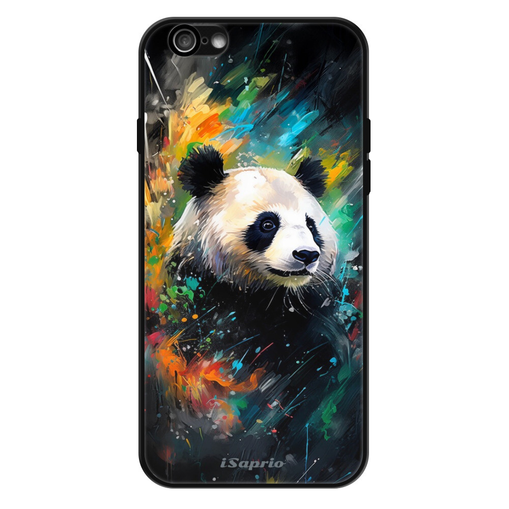 Lesklé puzdro Exclusive iSaprio - Abstract Panda - iPhone 6/6S