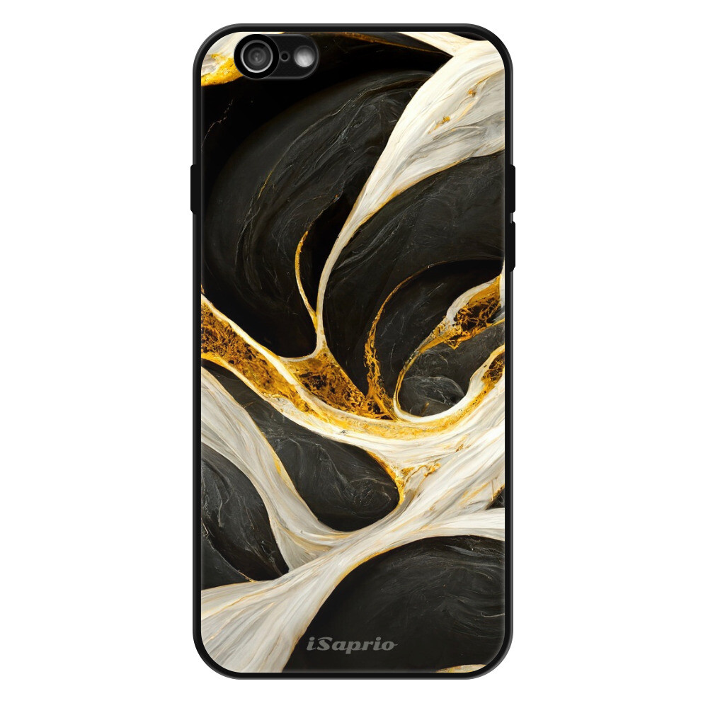 Lesklé puzdro Exclusive iSaprio - Black and Gold - iPhone 6/6S