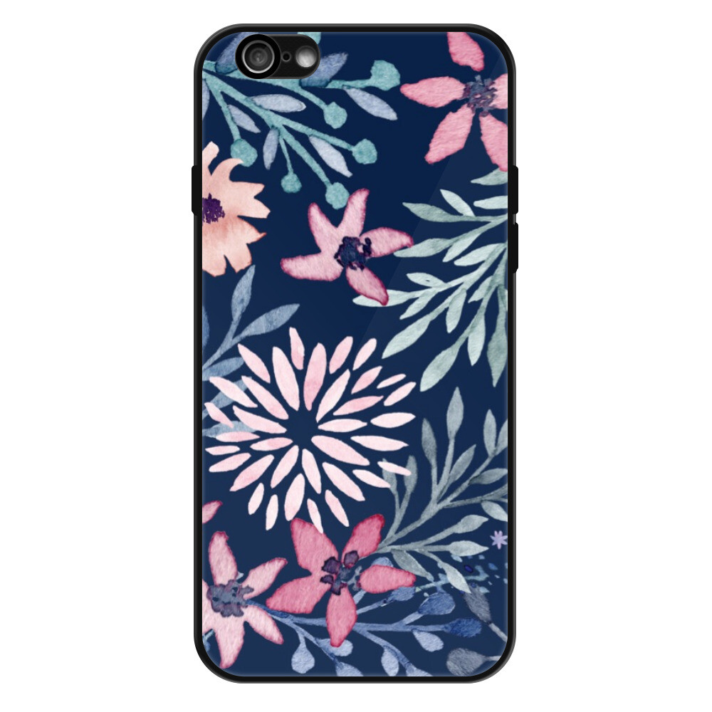 Lesklé puzdro Exclusive iSaprio - Leaves on Blue - iPhone 6/6S