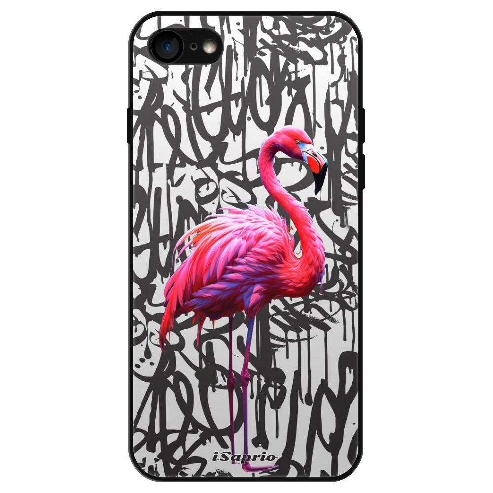 Lesklé puzdro Exclusive iSaprio - Flamingo Graffiti - iPhone 7/8/SE 2020/SE 2022