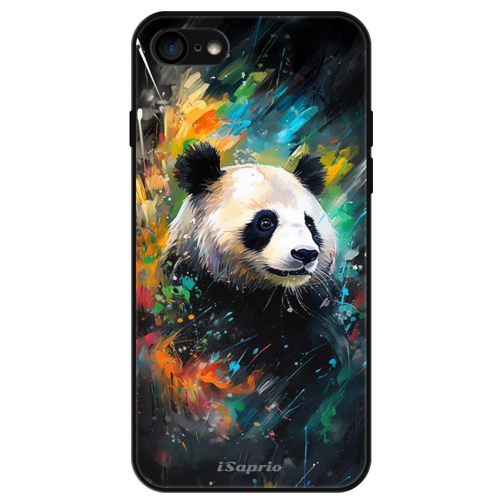 Lesklé puzdro Exclusive iSaprio - Abstract Panda - iPhone 7/8/SE 2020/SE 2022
