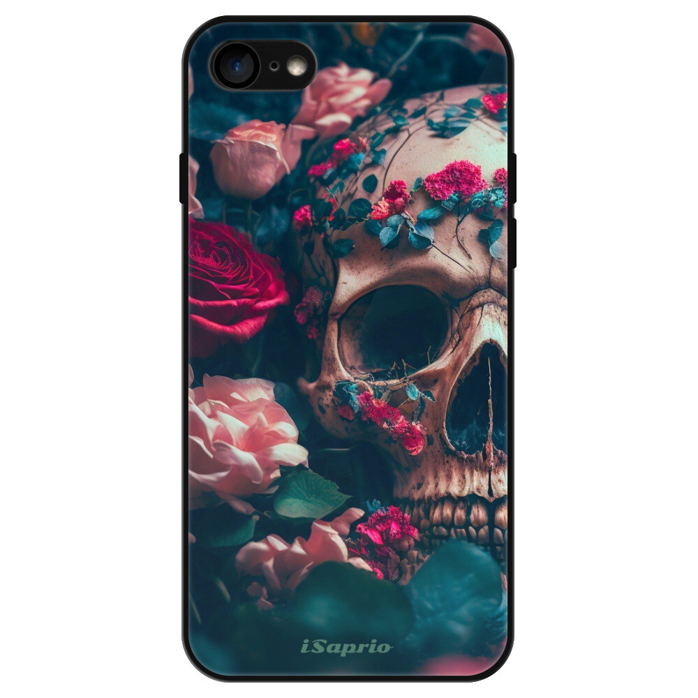Lesklé puzdro Exclusive iSaprio - Skull in Roses - iPhone 7/8/SE 2020/SE 2022