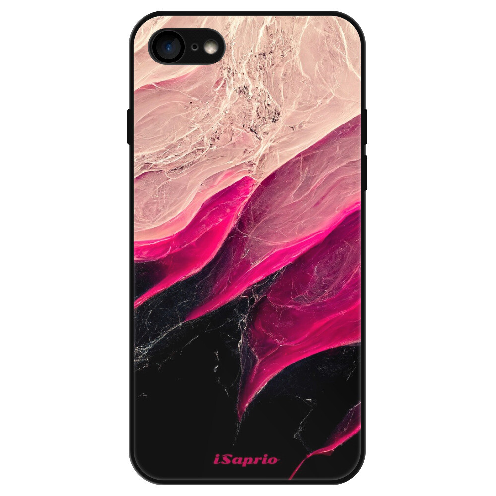 Lesklé puzdro Exclusive iSaprio - Black and Pink - iPhone 7/8/SE 2020/SE 2022