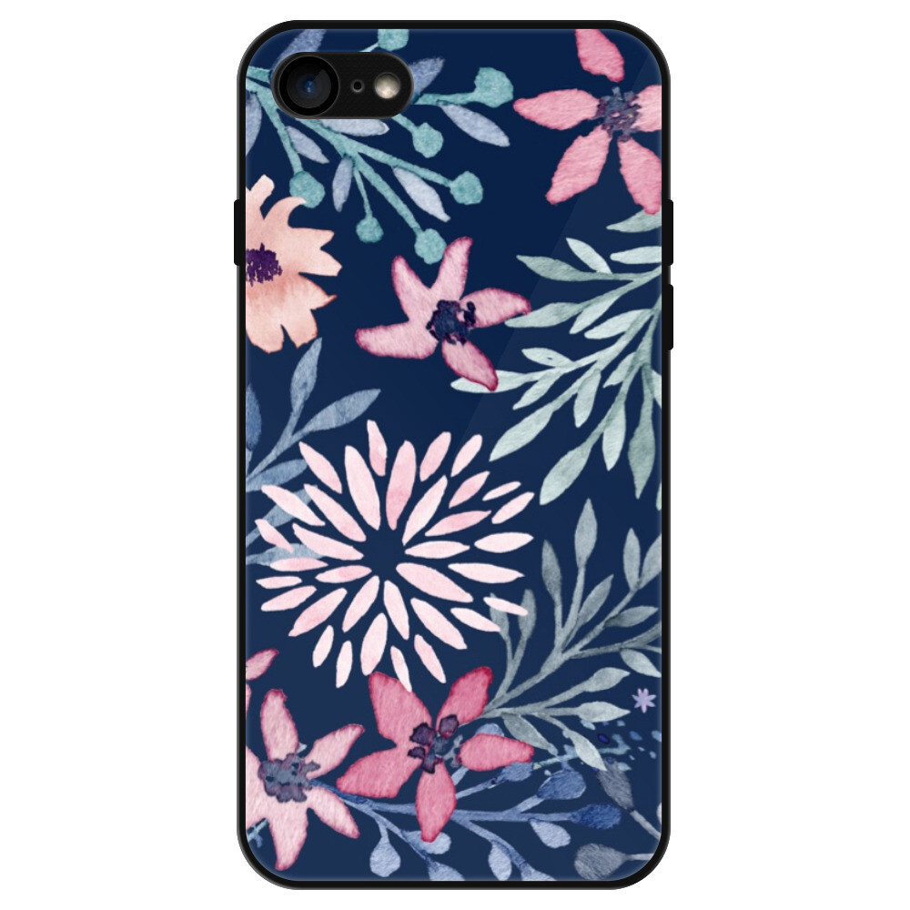 Lesklé puzdro Exclusive iSaprio - Leaves on Blue - iPhone 7/8/SE 2020/SE 2022