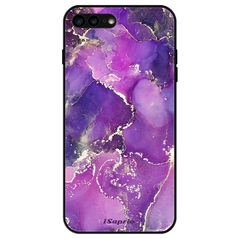 Lesklé puzdro Exclusive iSaprio - Purple Marble 10 - iPhone 7 Plus/8 Plus