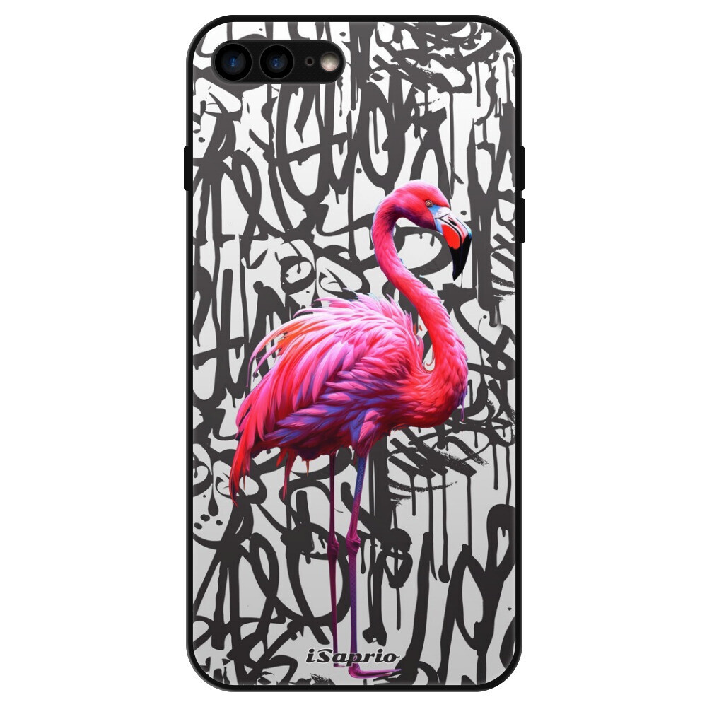 Lesklé puzdro Exclusive iSaprio - Flamingo Graffiti - iPhone 7 Plus/8 Plus