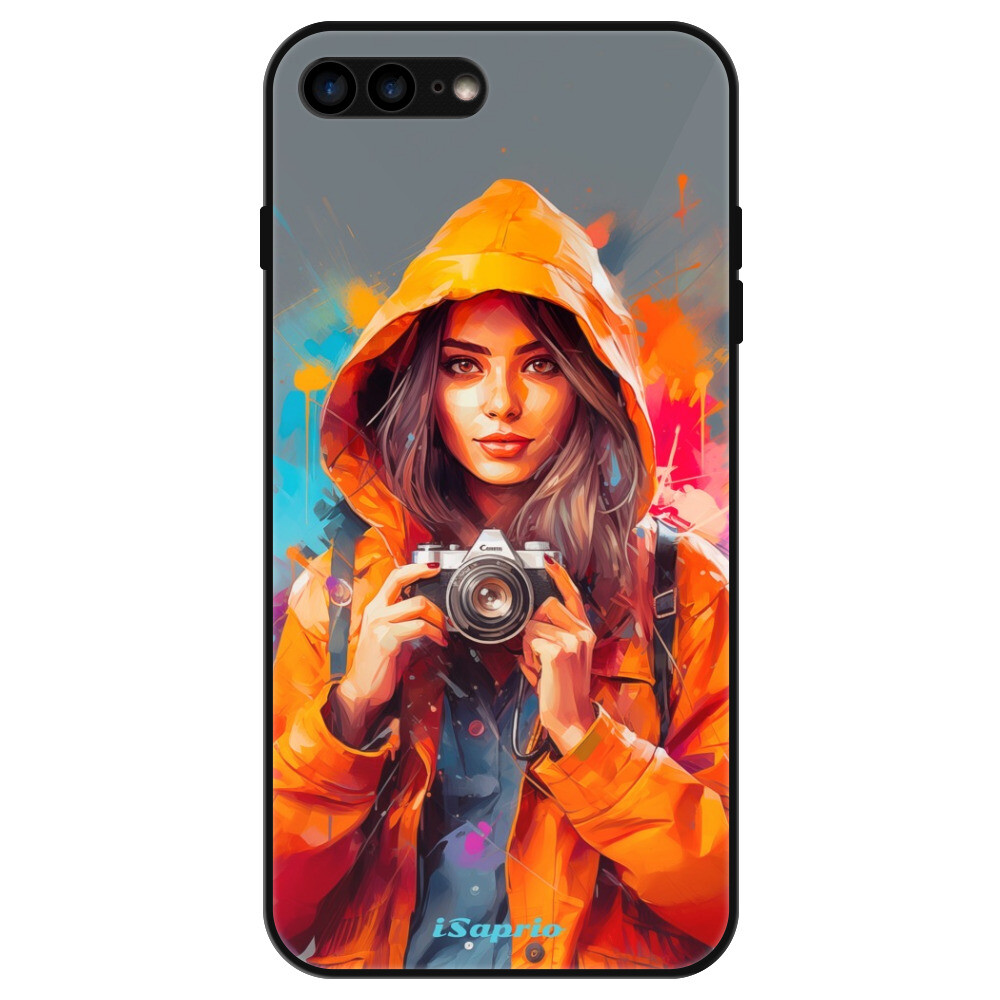 Lesklé puzdro Exclusive iSaprio - Girl with Camera - iPhone 7 Plus/8 Plus