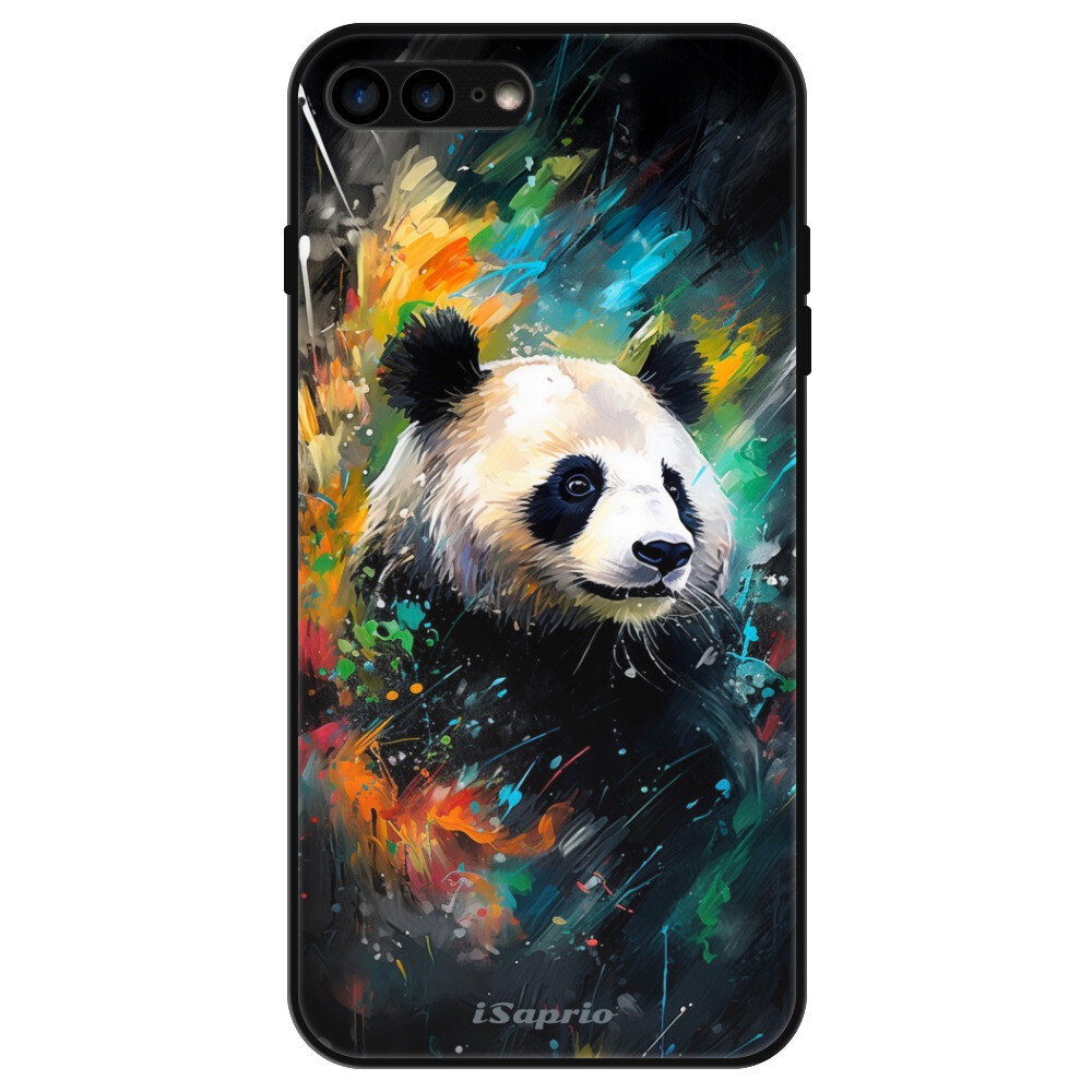 Lesklé puzdro Exclusive iSaprio - Abstract Panda - iPhone 7 Plus/8 Plus
