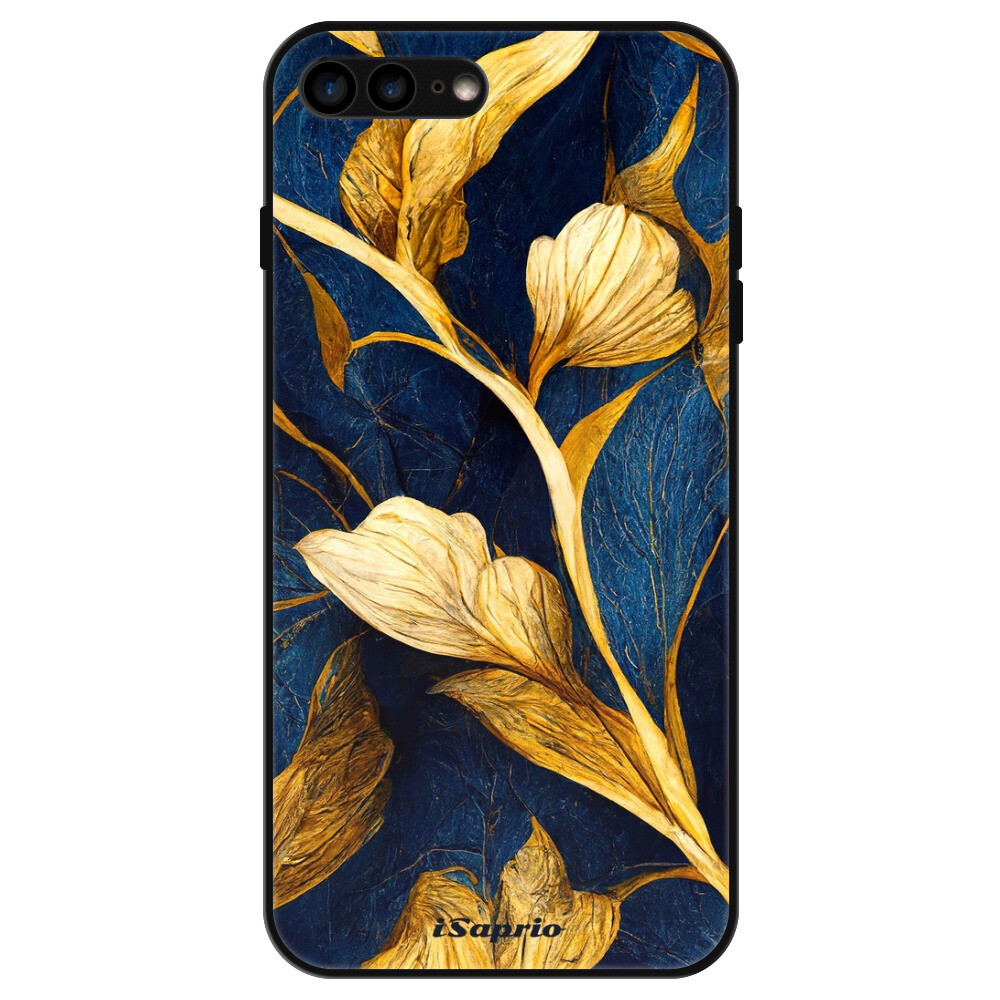 Lesklé puzdro Exclusive iSaprio - Gold Leaves - iPhone 7 Plus/8 Plus