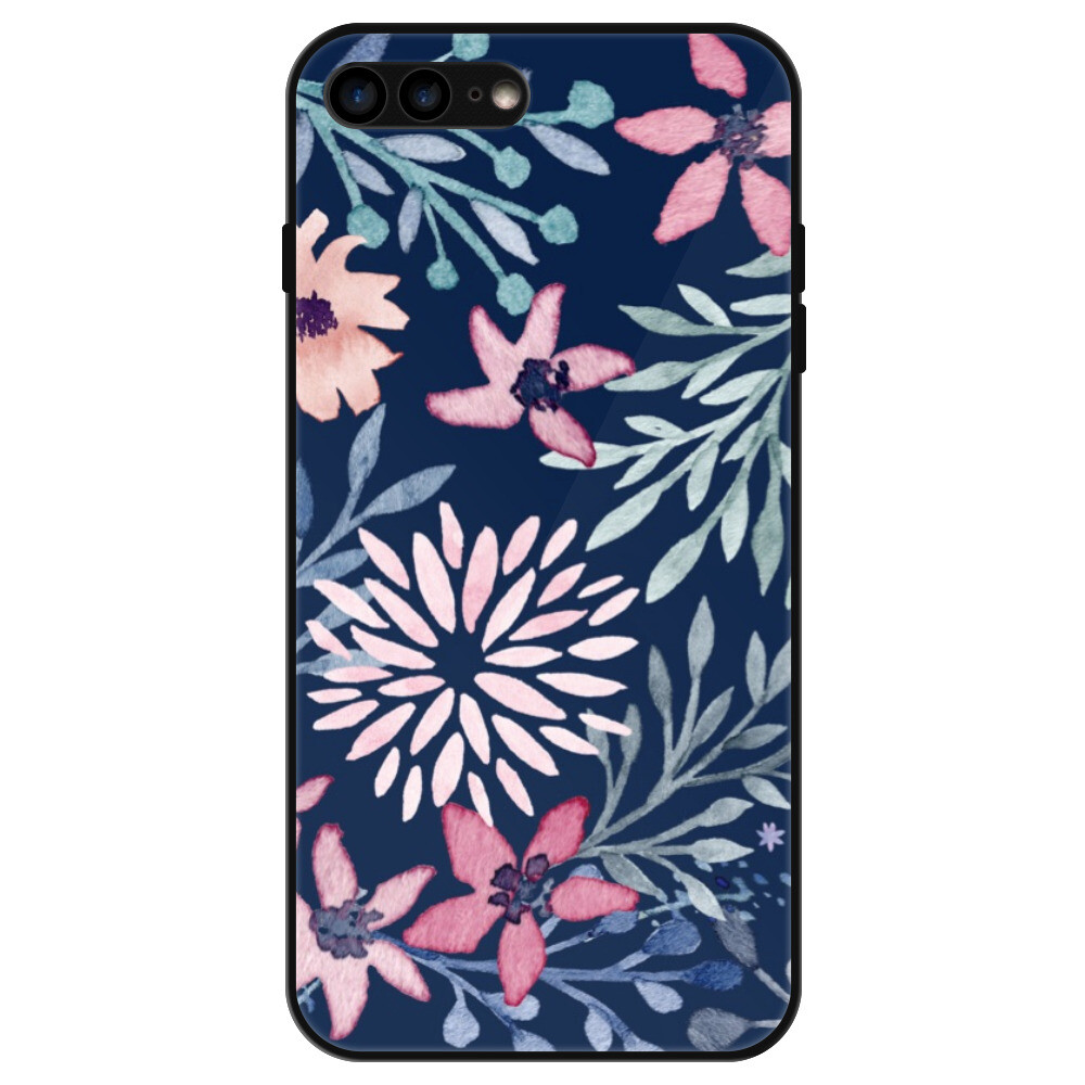 Lesklé puzdro Exclusive iSaprio - Leaves on Blue - iPhone 7 Plus/8 Plus