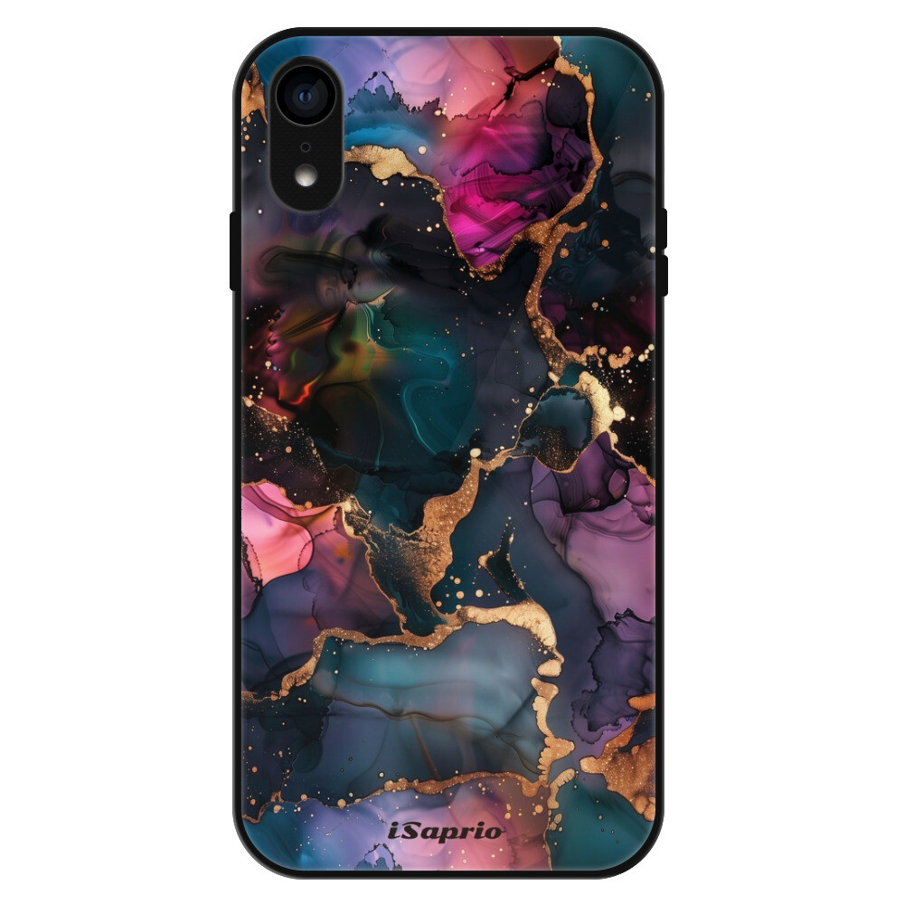 Lesklé puzdro Exclusive iSaprio - Dark Marble 10 - iPhone XR