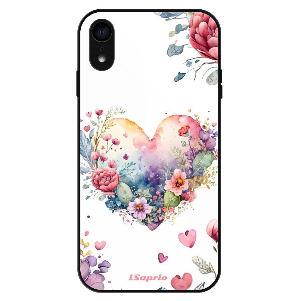 Lesklé puzdro Exclusive iSaprio - Floral Heart - iPhone XR