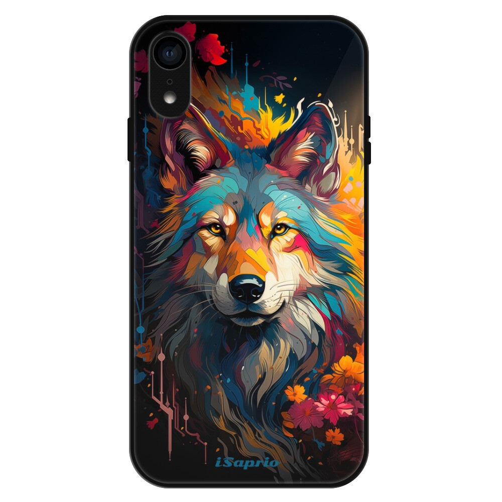 Lesklé puzdro Exclusive iSaprio - Mysterious Wolf - iPhone XR