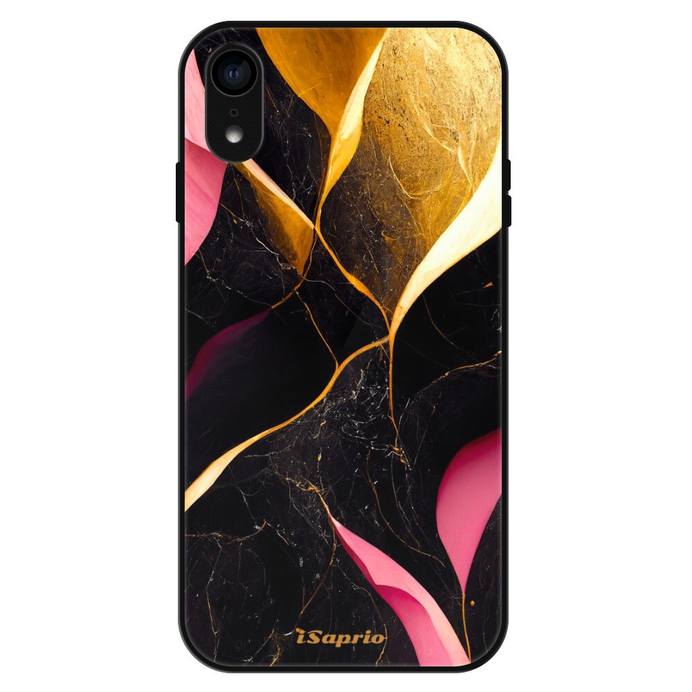 Lesklé puzdro Exclusive iSaprio - Gold Pink Marble - iPhone XR