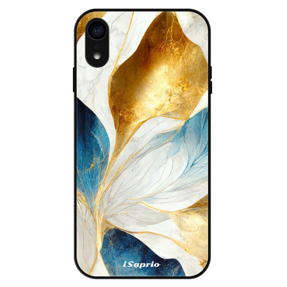 Lesklé puzdro Exclusive iSaprio - Blue Leaves - iPhone XR