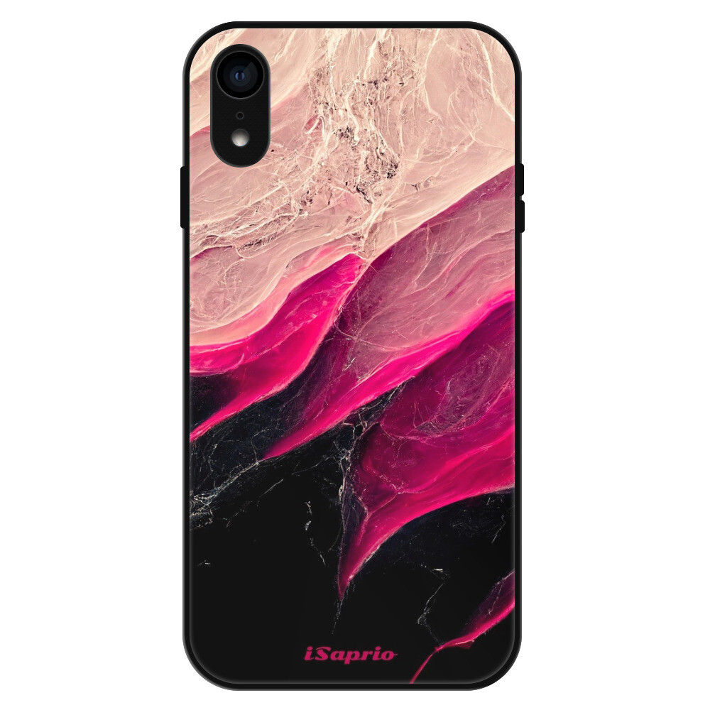 Lesklé puzdro Exclusive iSaprio - Black and Pink - iPhone XR